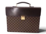 Porte-documents Louis Vuitton marron à motif damier marron