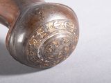 a close up of a metal object on a table