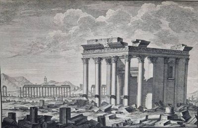 gravure représentant les ruines de l'ancienne ville d'Éphèse