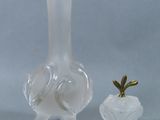 deux vases posés l'un à côté de l'autre sur une table