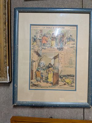 une photo d'un tableau accroché au mur d'une pièce