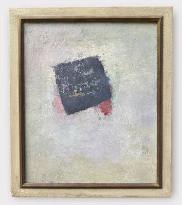 a painting of a square with a red line on it