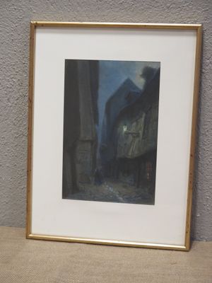 la photo d'une photo représentant un homme dans la rue