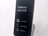 the back of a black samsung a355g phone with a display