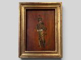 painting of a man in a military uniform in a gold frame