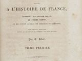 an old book with a title in french on it