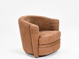 an image of a brown leather chair on a white background