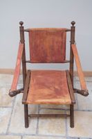 Suite de quatre chaises pliantes "safari" en bois tourné faç… (photo 3)