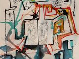 an image of a painting on a piece of paper with a drawing on it