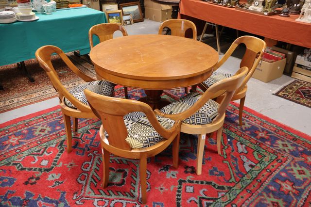 Lot de 2 tables rondes modernes (73 X 100 cm) avec 3 rallonges et...