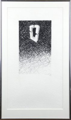 un dessin en noir et blanc représentant un objet carré dans un cadre noir