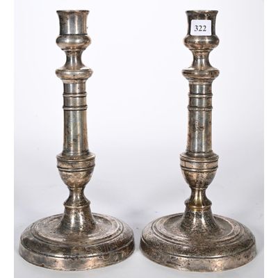 paire de chandeliers anciens en argent