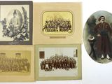 several old photographs of men and women in military uniforms