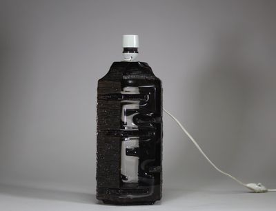 Daum Nancy, lampe modèle « César » en verre épais moulé-pres… - Photo 1