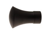 a black speaker that is on a white surface