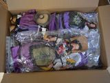 a cardboard box filled with assorted items for sale