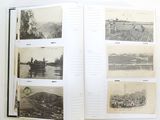 an open book with pictures of boats and people on it