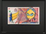 a picture of a picture of a cartoon character on a bank note