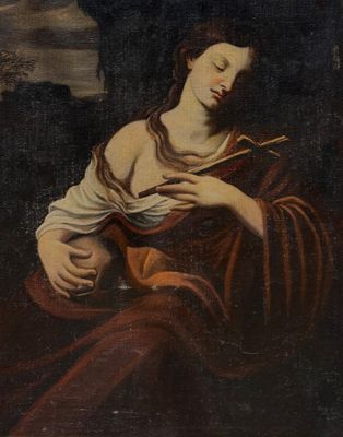 une image représentant un tableau où l'on voit une femme tenant un livre
