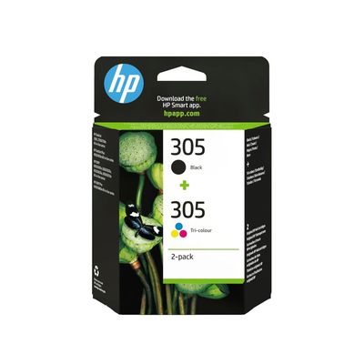 Cartouches d'encre noir et tricolores pour HP 305xl