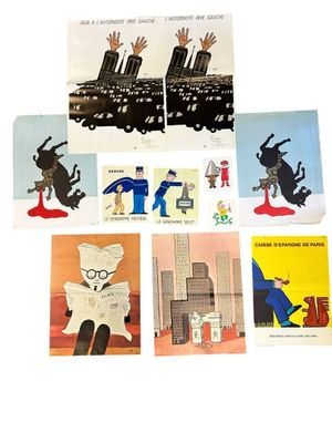 many cards with pictures of people and animals on them