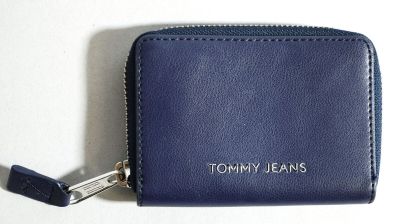 TOMMY JEANS Porte-monnaie en cuir bleu