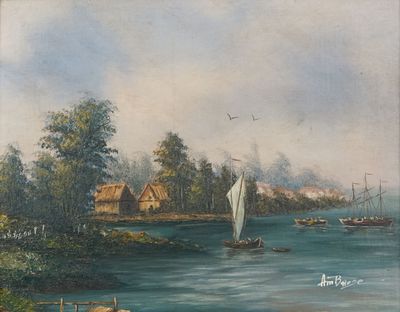 Am BROSE Marine Huile sur panneau signée en bas à droite