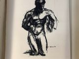 an image of a drawing of a man standing in a box