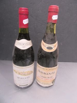 118.56 - 2 Bt DE VIN: MORGON 1987 CHEDEVILLE + BOURGOGNE CAM… - Photo 1