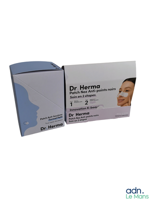 une boîte de produits de soins du visage Dr Herma à côté d'une boîte de produits de soins du visage Dr Herma