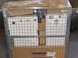 a cart that has a bunch of boxes in it