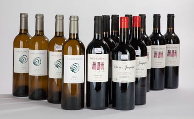 plusieurs bouteilles de vin sont alignées sur une surface blanche