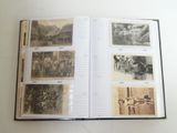 an open book with pictures of people on it