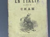 un vieux livre avec l'image d'un homme sur un cheval