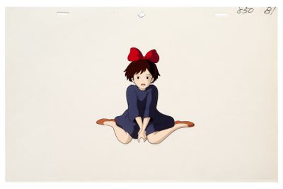 an image of a drawing of a little girl sitting on the ground