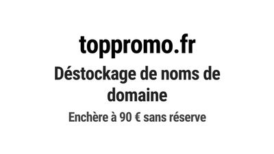 Nom de domaine toppromo.fr. Catégorie: Commerce et e-commerc…