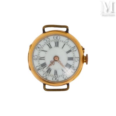 Montre de col Montre de col en or jaune 18k (750°/°°) cadran… - Photo 1