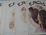 three covers of a magazine with a drawing of a woman and a man