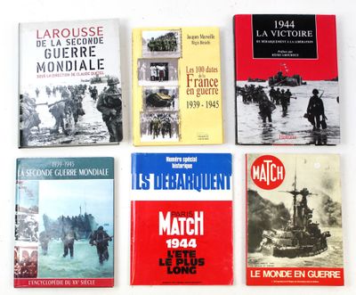 Lot de 6 ouvrages sur la 2e guerre mondiale.