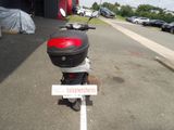 a motorcycle that is parked in a parking lot