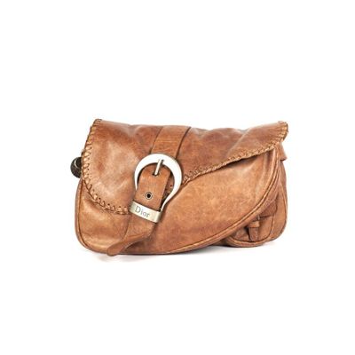 CHRISTIAN DIOR & John GALLIANO : Sac modèle "Gaucho" en cuir…