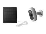 a solar panel attached to a wall with a remote control