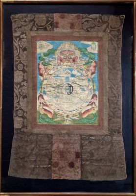 TIBET - XXE SIECLE - DETREMPE SUR TOILE (THANGKA), bhavacakr…