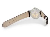 an image of a wrist watch with a brown leather strap on a white background