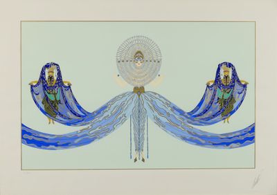 an image of a picture of a woman with blue wings