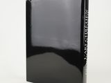 the book is black in color and has a black cover on it