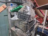 a pile of plastic containers stacked on top of each other