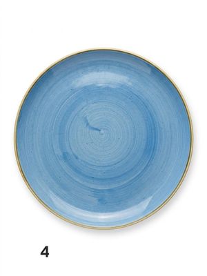 Lot de 34 assiettes plates bleues "Churchill" VENDUES EN L'É…