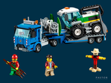 four legos that are on the back of a truck