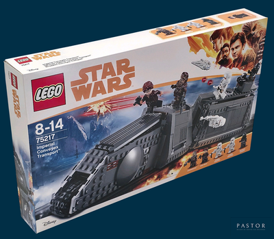 une boîte contenant un coffret de train Lego Star Wars